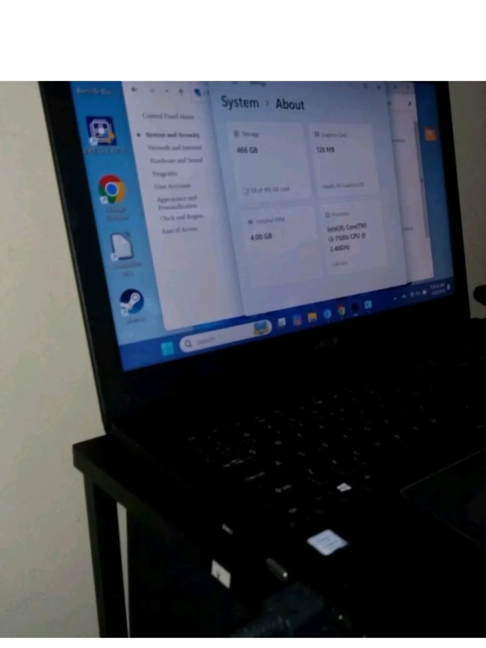 Acer Aspire E5-575 i3-7100U @2.40GHz 4GB Ram 500GB SSD Windows 11 Pro Optimized